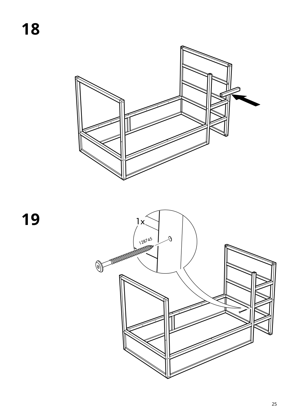 Assembly instructions for IKEA Kura reversible bed white pine | Page 25 - IKEA KURA reversible bed 802.538.09