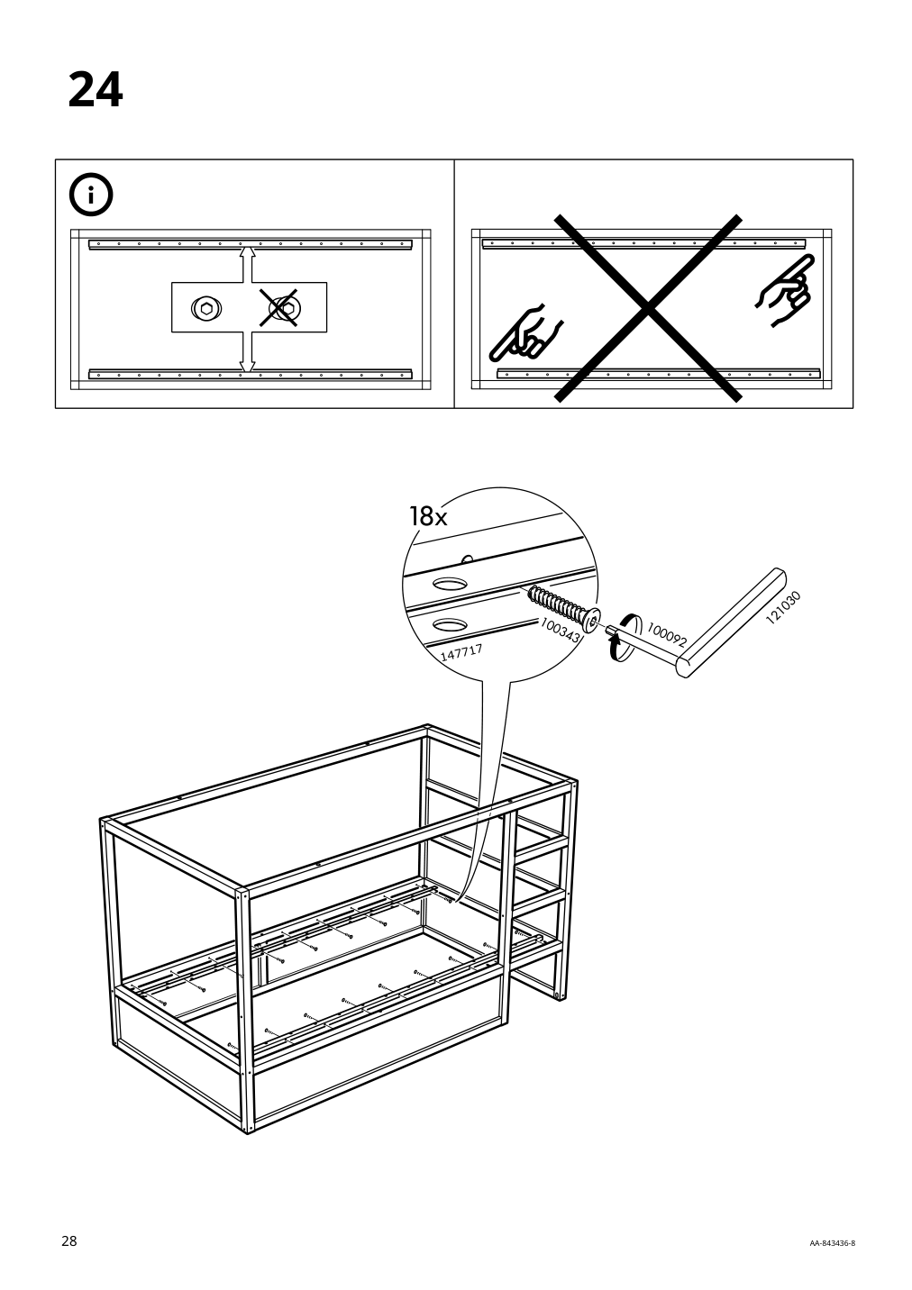 Assembly instructions for IKEA Kura reversible bed white pine | Page 28 - IKEA KURA reversible bed 802.538.09