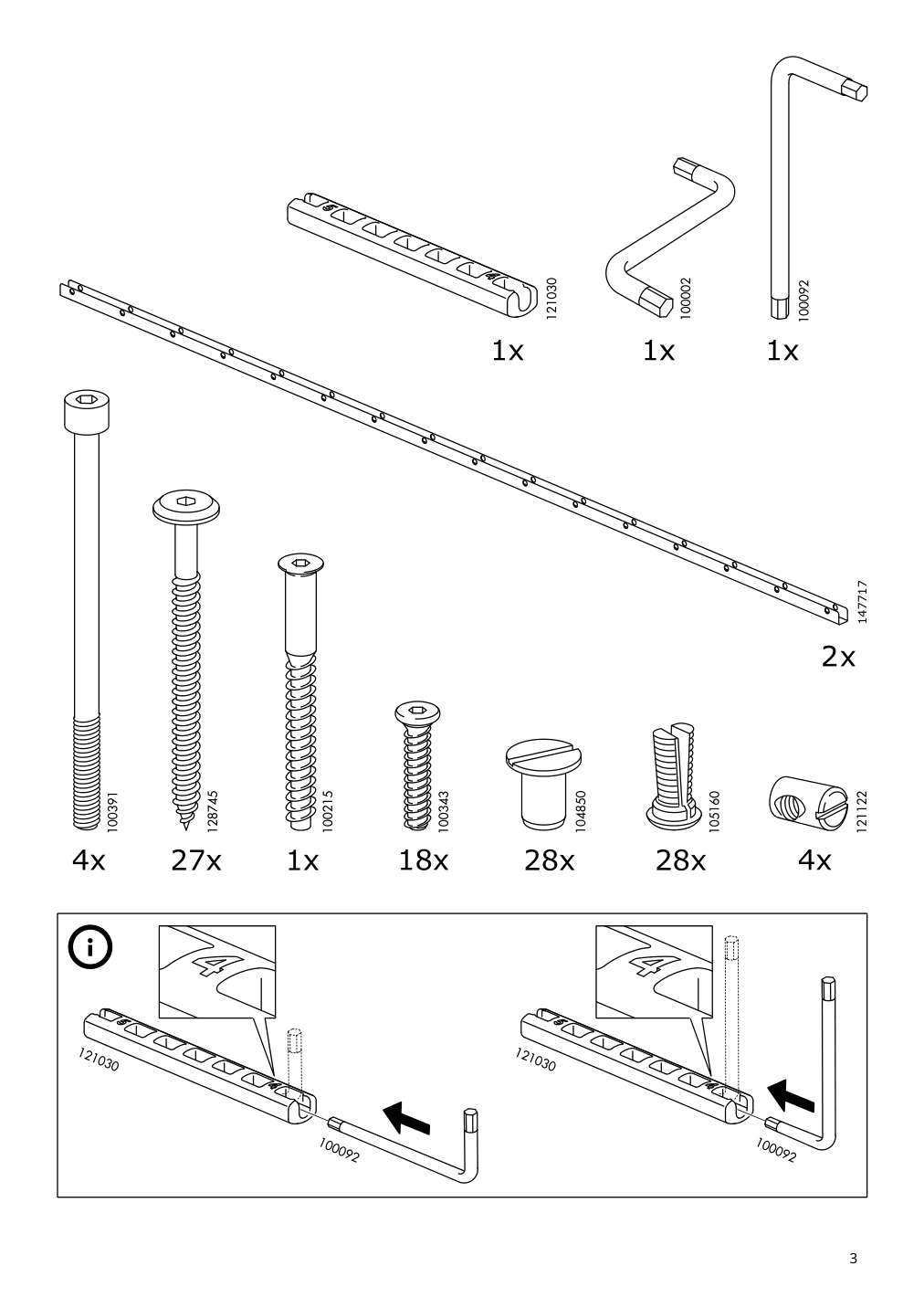 Assembly instructions for IKEA Kura reversible bed white pine | Page 3 - IKEA KURA reversible bed 802.538.09