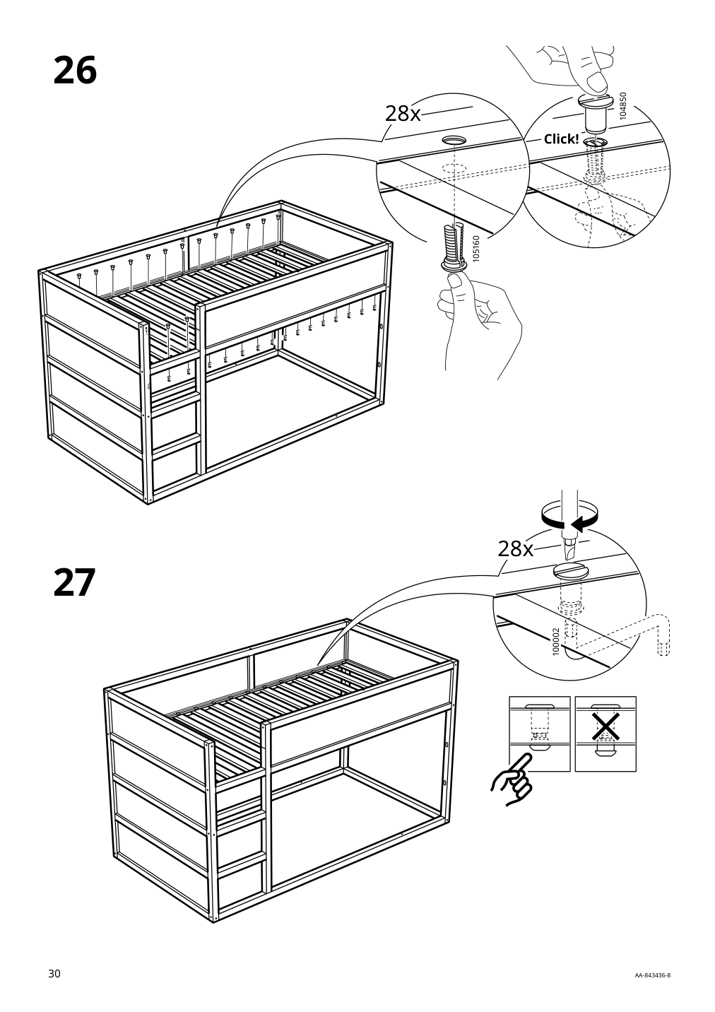 Assembly instructions for IKEA Kura reversible bed white pine | Page 30 - IKEA KURA reversible bed 802.538.09