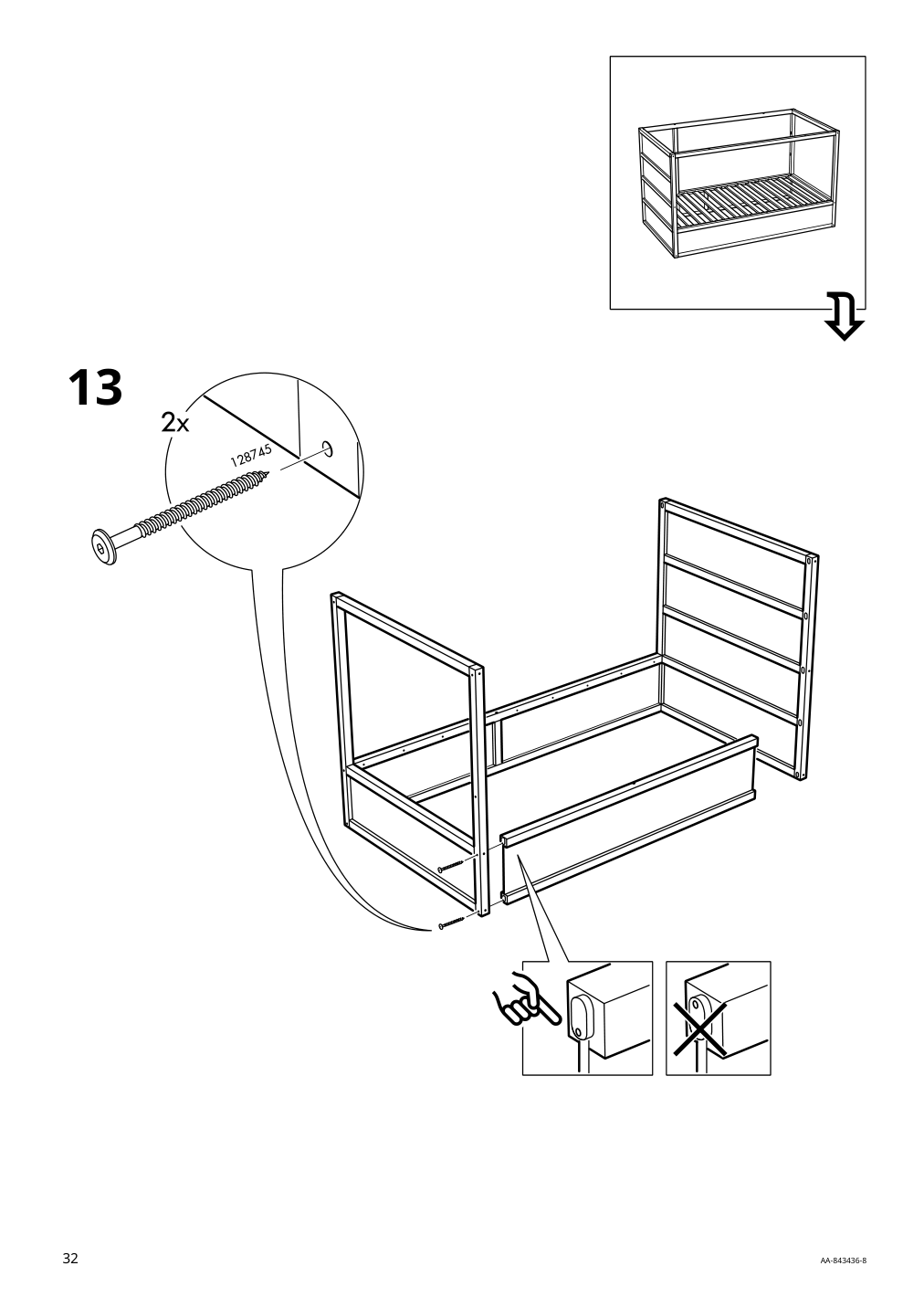 Assembly instructions for IKEA Kura reversible bed white pine | Page 32 - IKEA KURA reversible bed 802.538.09