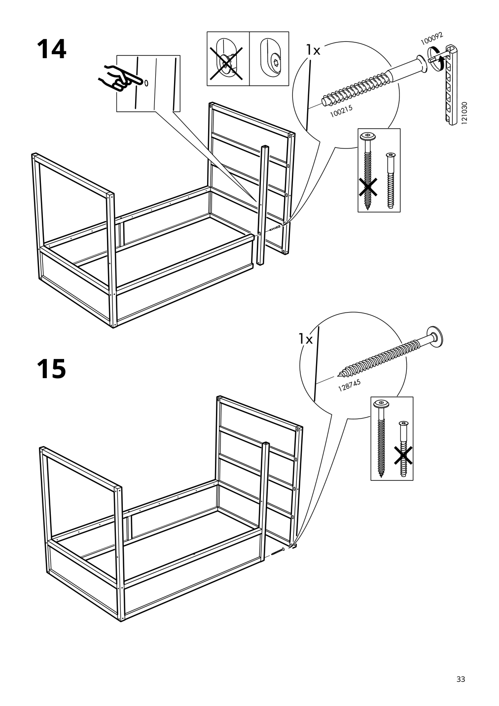 Assembly instructions for IKEA Kura reversible bed white pine | Page 33 - IKEA KURA reversible bed 802.538.09