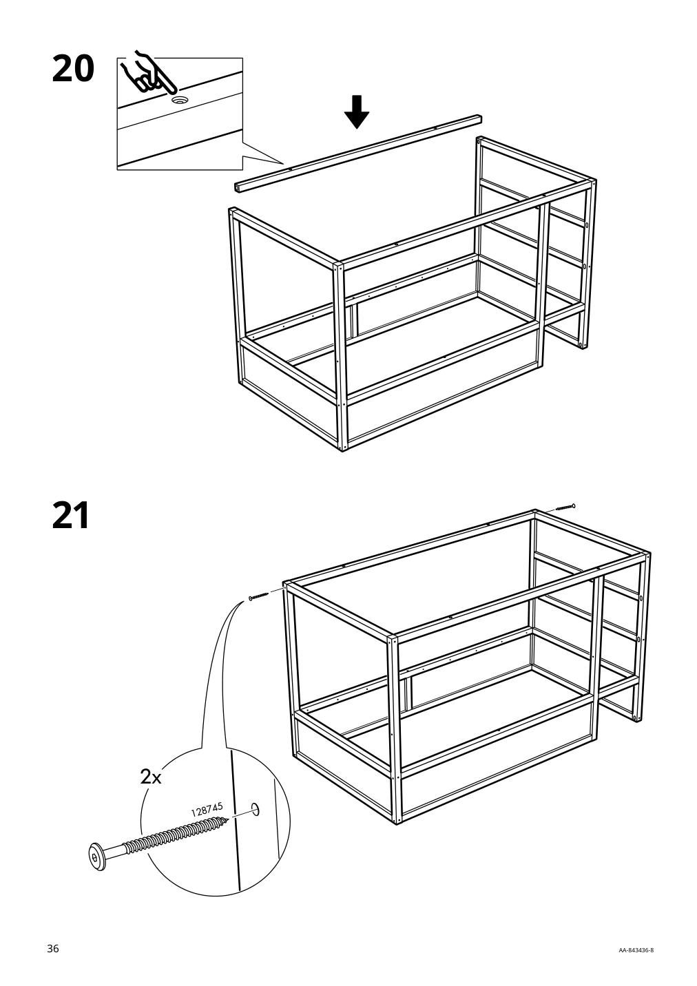 Assembly instructions for IKEA Kura reversible bed white pine | Page 36 - IKEA KURA reversible bed 802.538.09