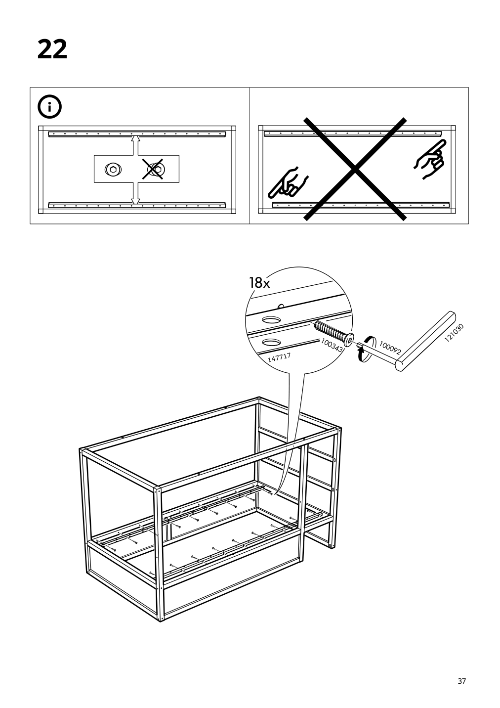 Assembly instructions for IKEA Kura reversible bed white pine | Page 37 - IKEA KURA reversible bed 802.538.09