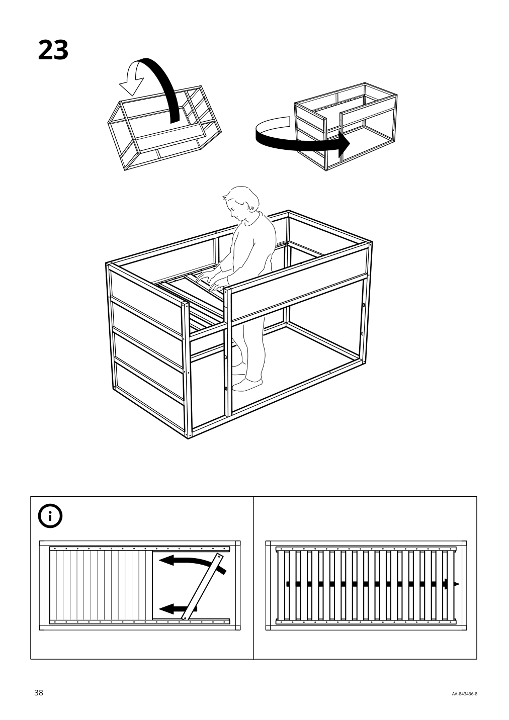 Assembly instructions for IKEA Kura reversible bed white pine | Page 38 - IKEA KURA reversible bed 802.538.09