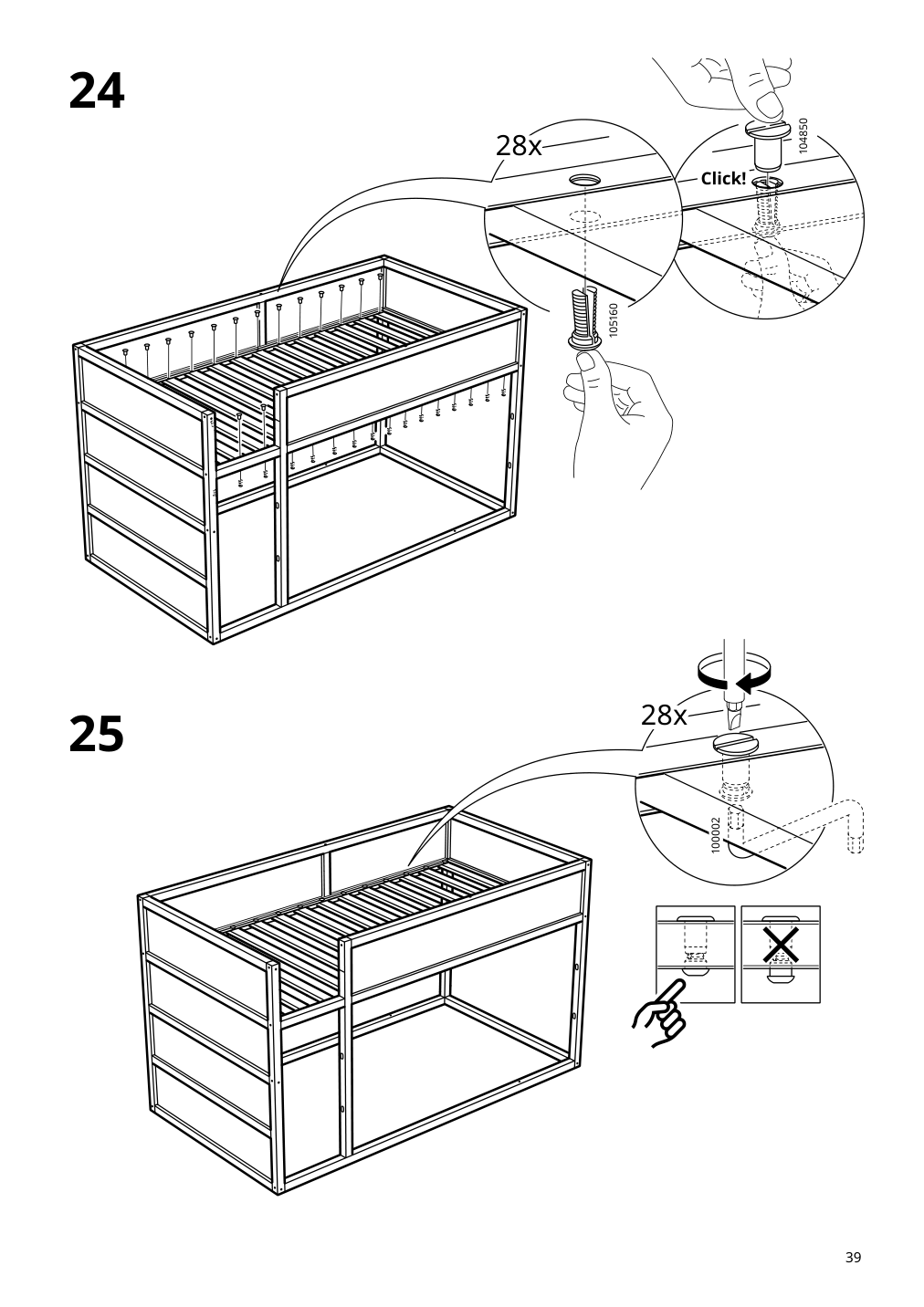 Assembly instructions for IKEA Kura reversible bed white pine | Page 39 - IKEA KURA reversible bed 802.538.09