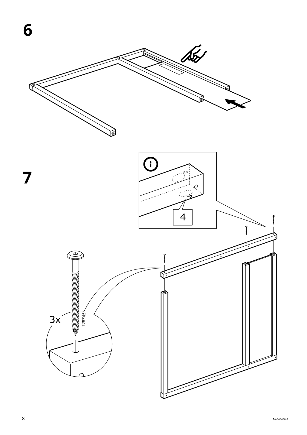 Assembly instructions for IKEA Kura reversible bed white pine | Page 8 - IKEA KURA reversible bed 802.538.09