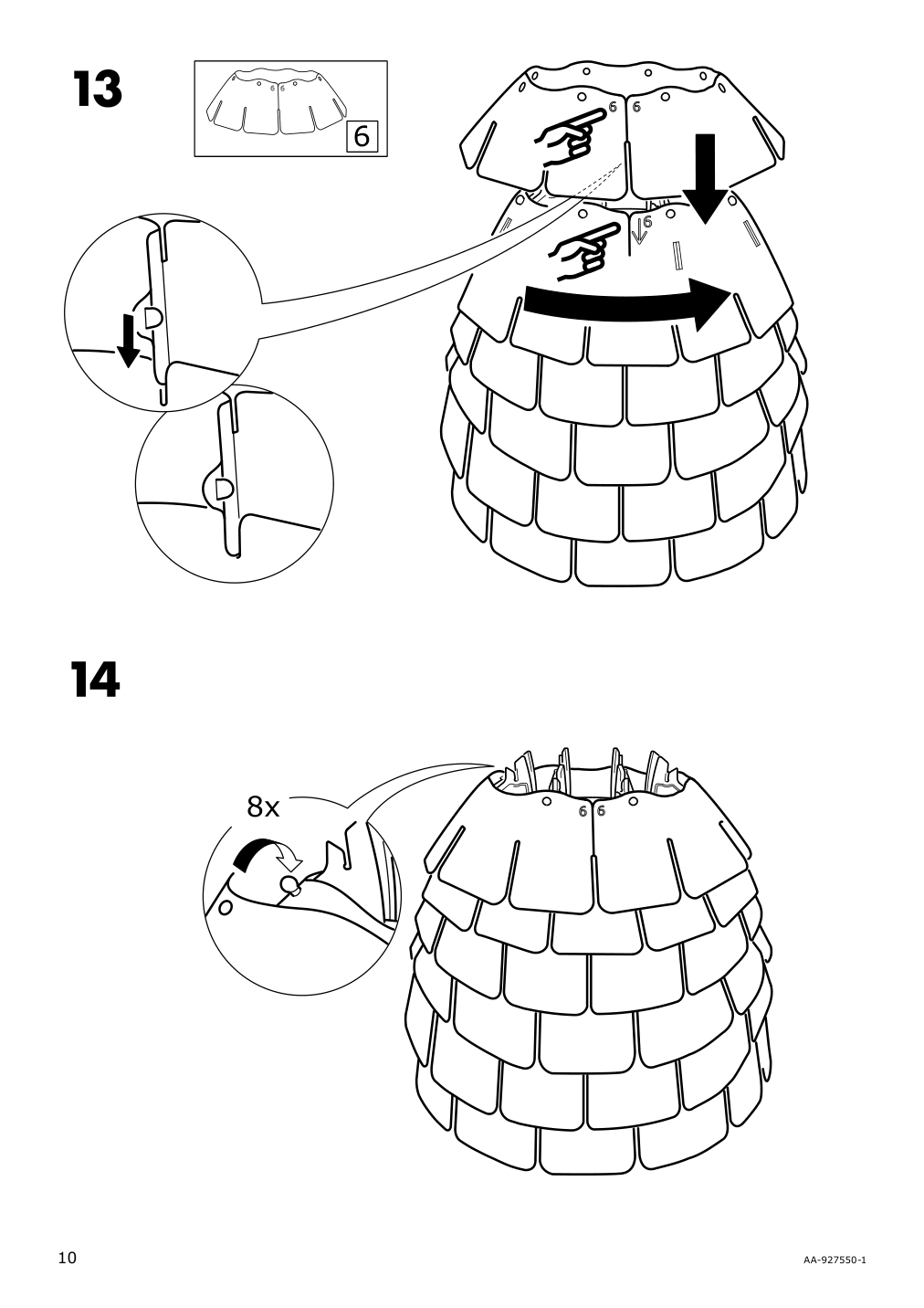 Assembly instructions for IKEA Kvartaer pendant lamp | Page 10 - IKEA KVARTÄR pendant lamp 702.078.08