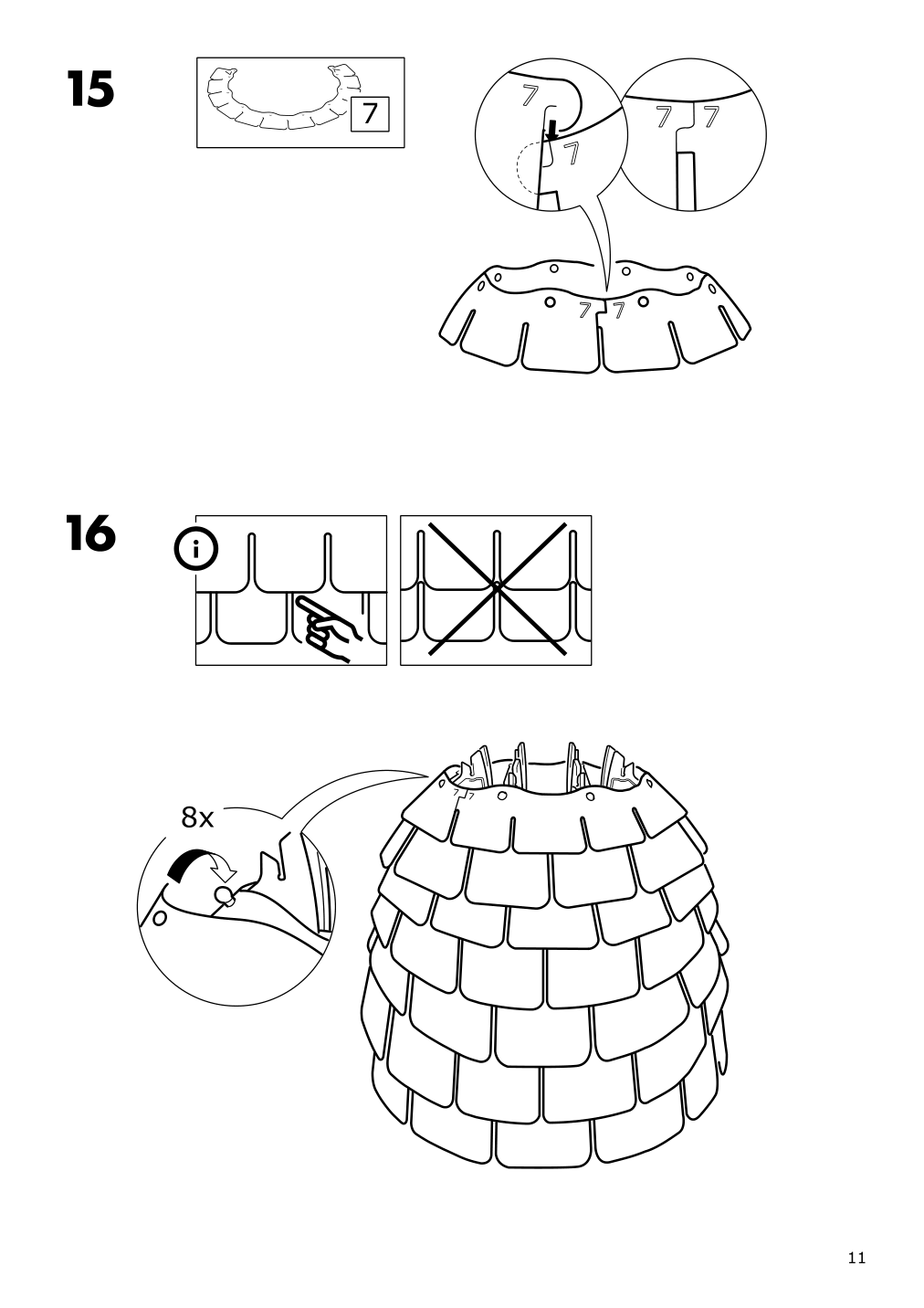 Assembly instructions for IKEA Kvartaer pendant lamp | Page 11 - IKEA KVARTÄR pendant lamp 702.078.08