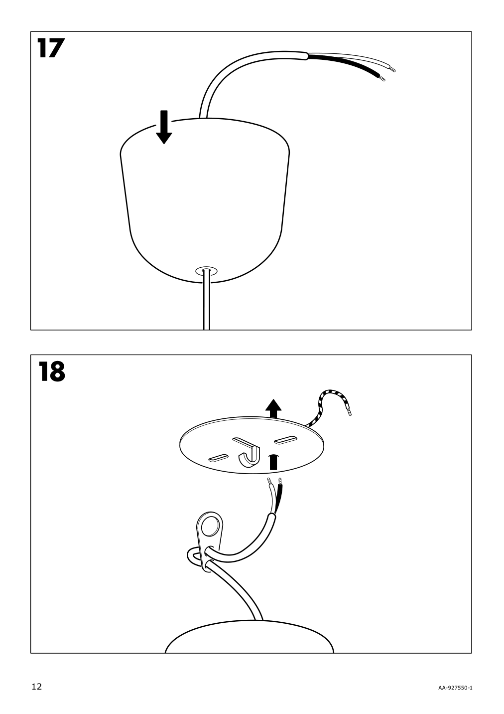 Assembly instructions for IKEA Kvartaer pendant lamp | Page 12 - IKEA KVARTÄR pendant lamp 702.078.08