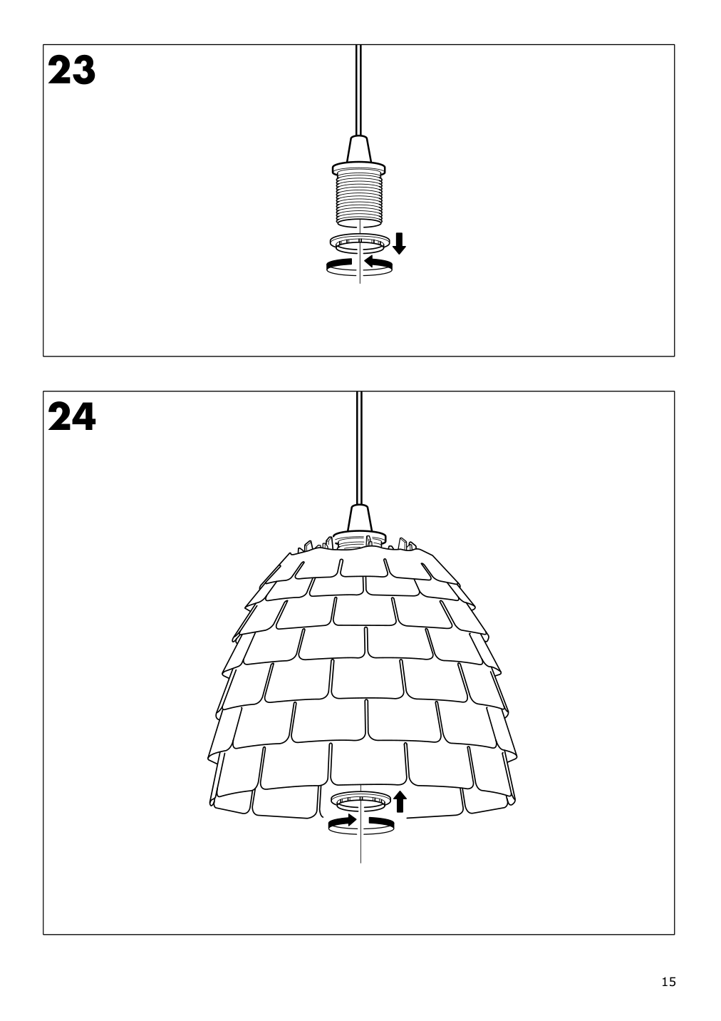 Assembly instructions for IKEA Kvartaer pendant lamp | Page 15 - IKEA KVARTÄR pendant lamp 702.078.08