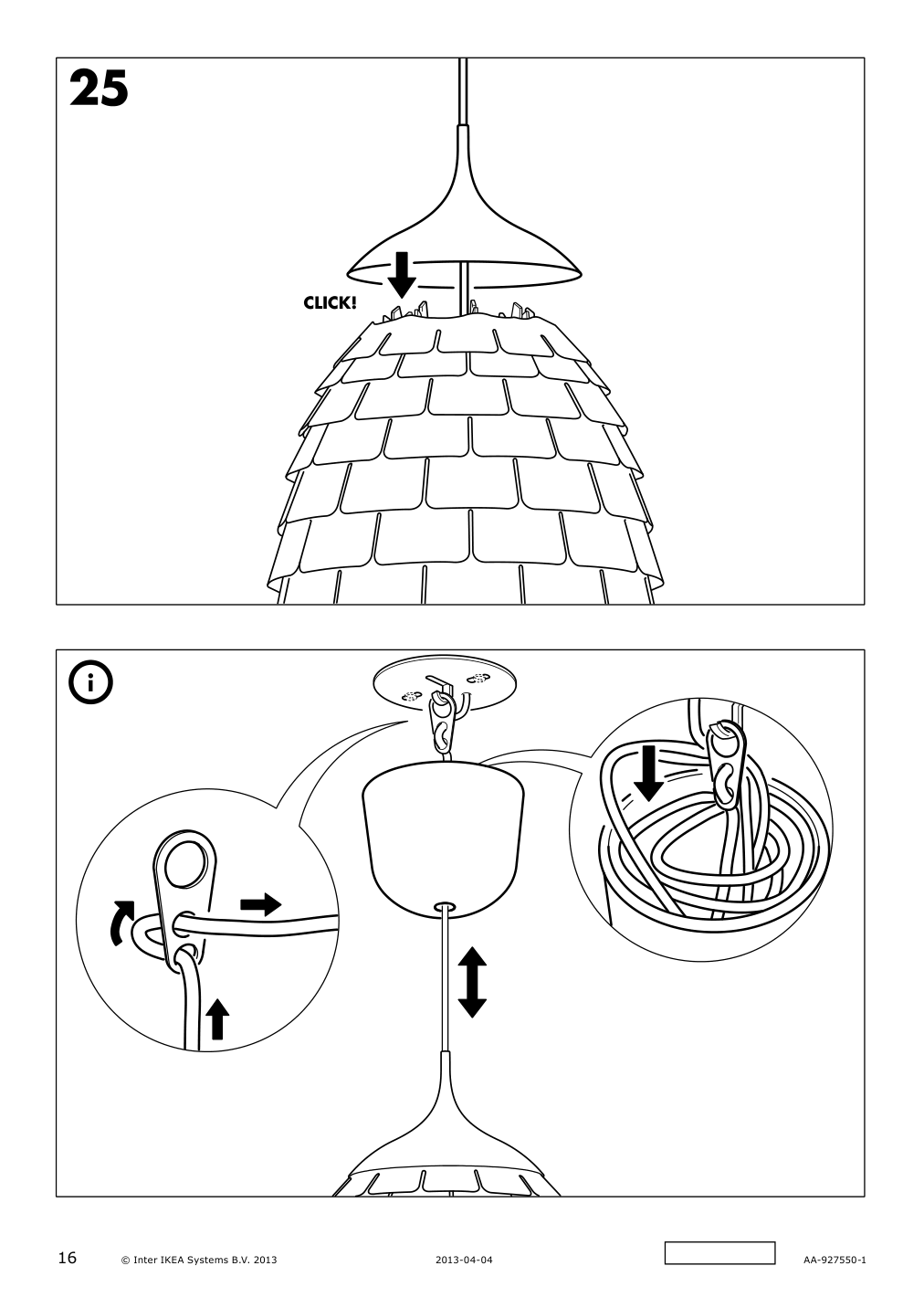 Assembly instructions for IKEA Kvartaer pendant lamp | Page 16 - IKEA KVARTÄR pendant lamp 702.078.08