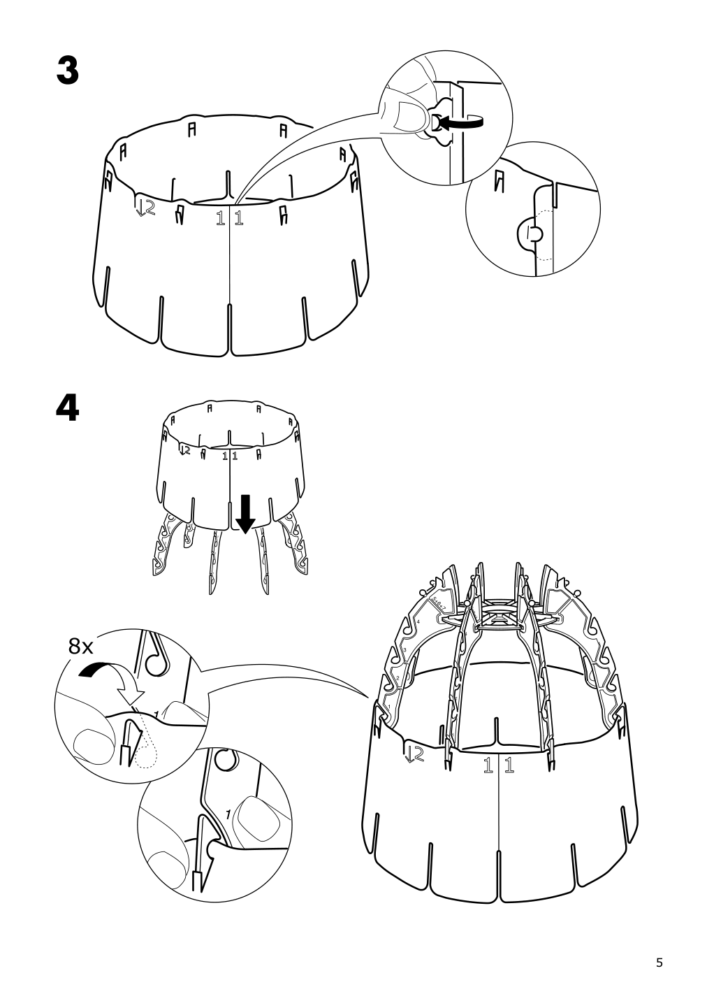 Assembly instructions for IKEA Kvartaer pendant lamp | Page 5 - IKEA KVARTÄR pendant lamp 702.078.08