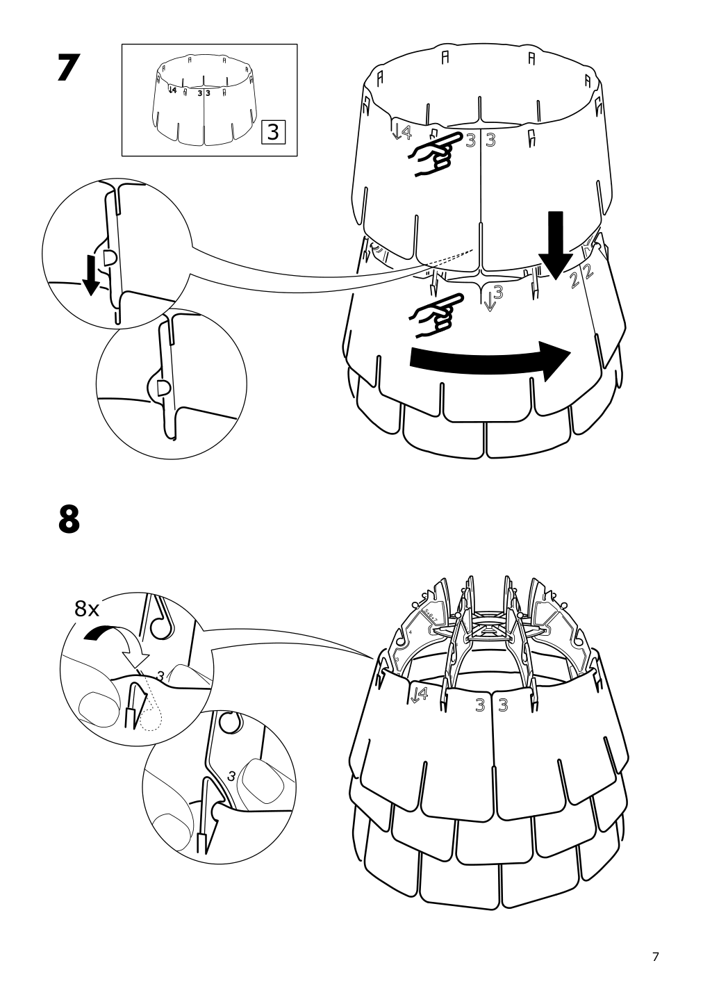 Assembly instructions for IKEA Kvartaer pendant lamp | Page 7 - IKEA KVARTÄR pendant lamp 702.078.08