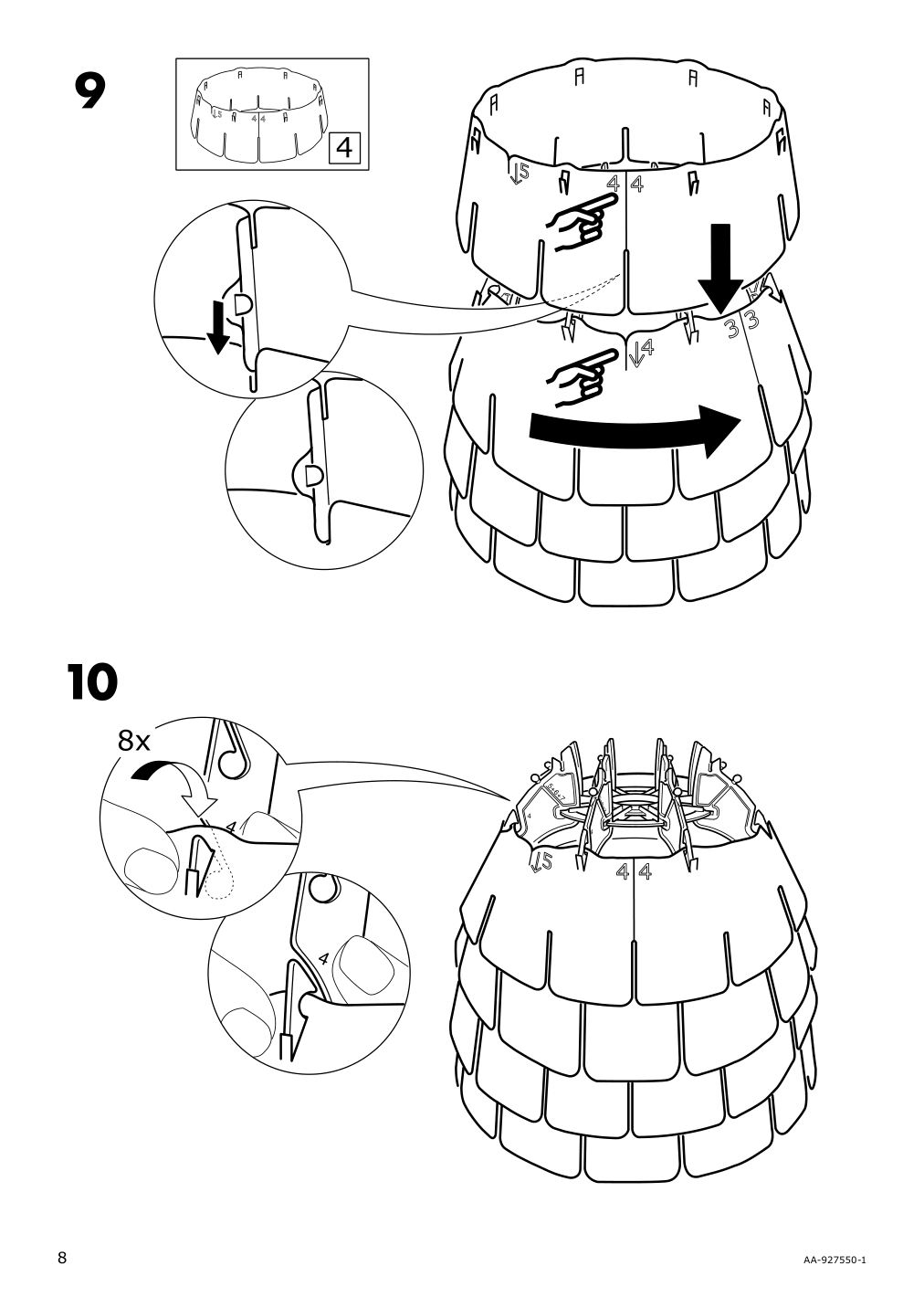 Assembly instructions for IKEA Kvartaer pendant lamp | Page 8 - IKEA KVARTÄR pendant lamp 702.078.08