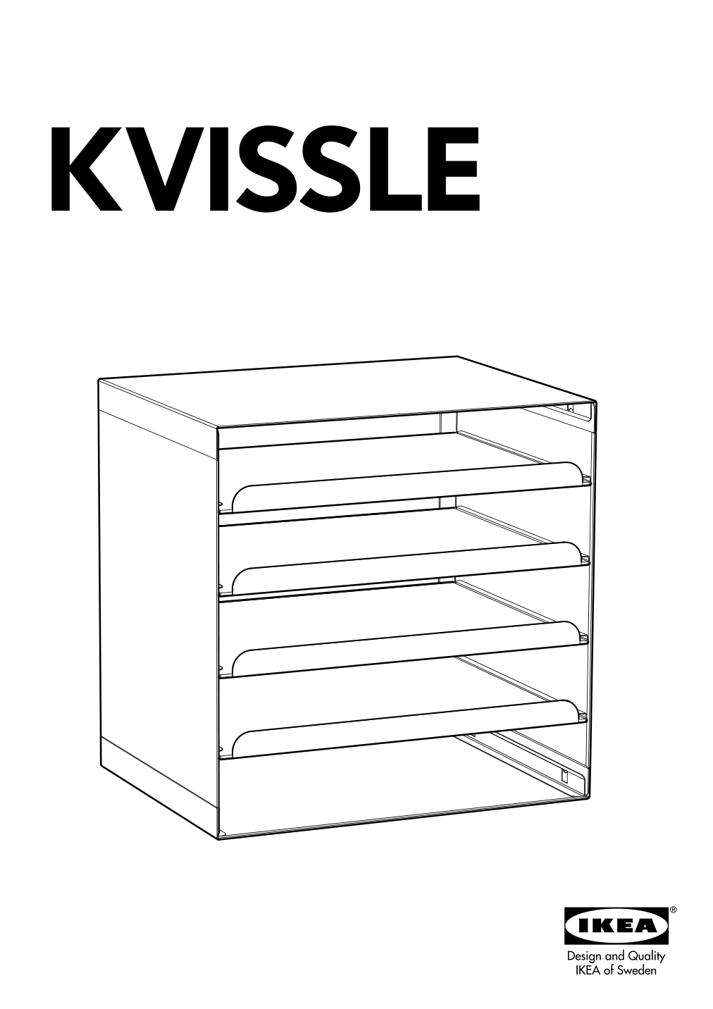 Assembly instructions for IKEA Kvissle letter tray white | Page 1 - IKEA KVISSLE letter tray 701.980.31