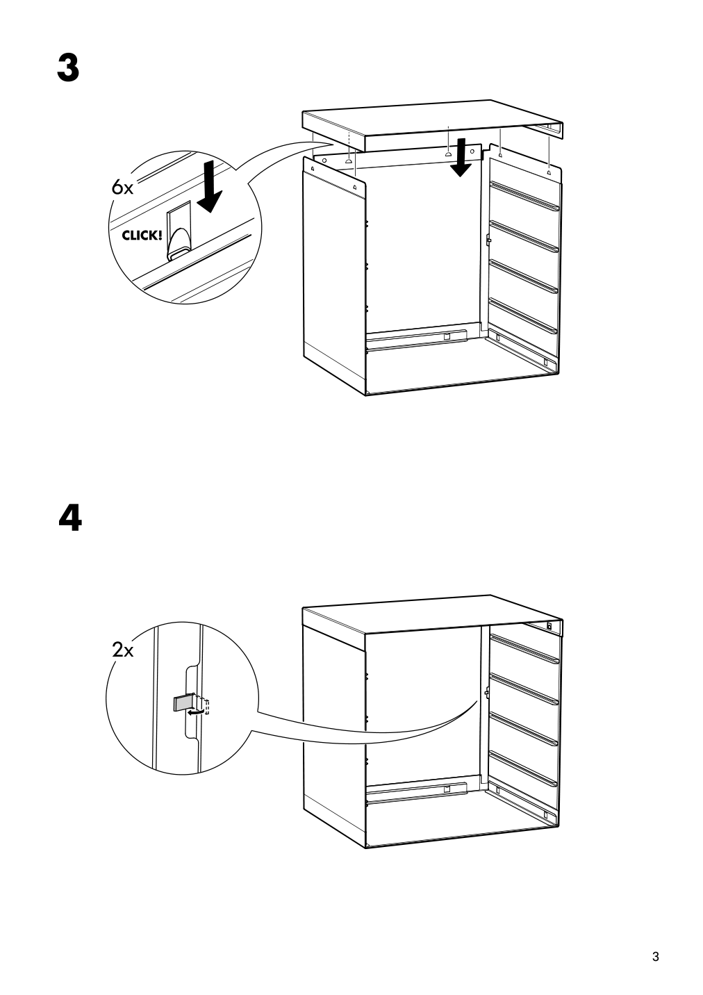 Assembly instructions for IKEA Kvissle letter tray white | Page 3 - IKEA KVISSLE letter tray 701.980.31