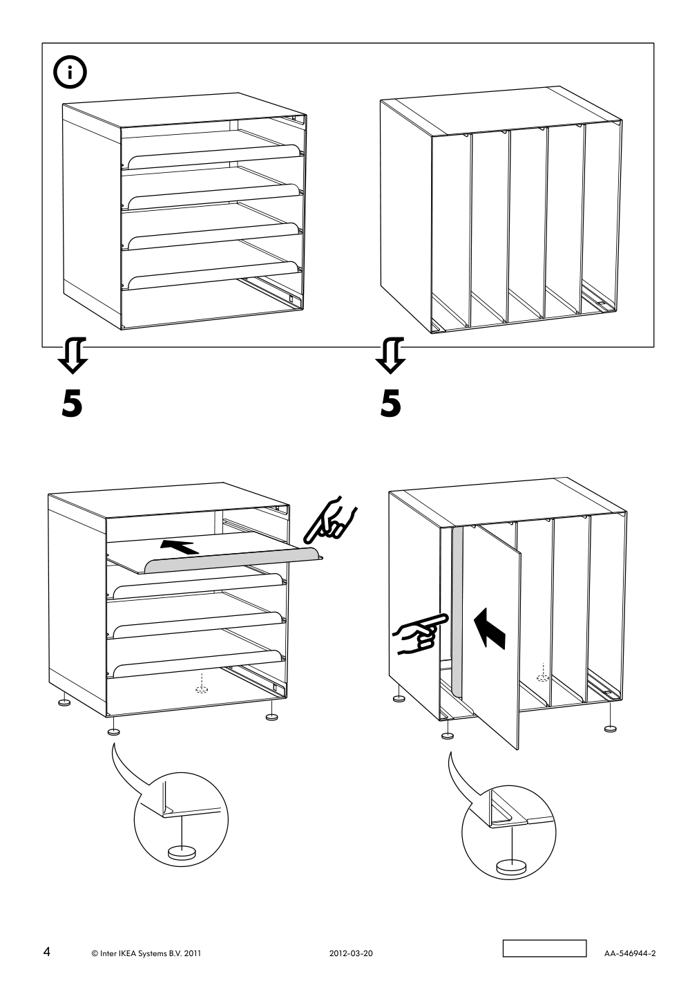 Assembly instructions for IKEA Kvissle letter tray white | Page 4 - IKEA KVISSLE letter tray 701.980.31