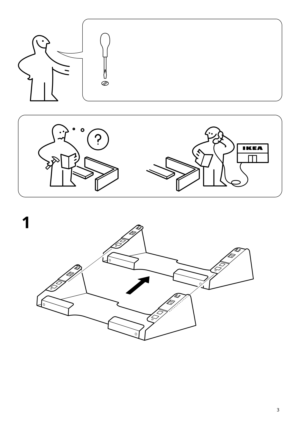 Assembly instructions for IKEA Kvissle wall magazine rack white | Page 3 - IKEA KVISSLE wall magazine rack 901.980.30