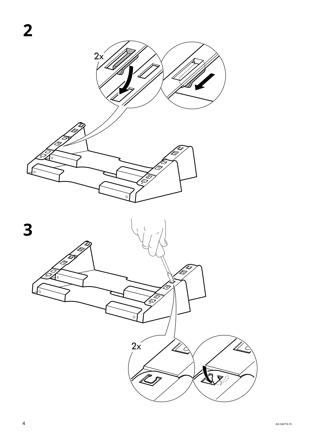 Assembly instructions for IKEA Kvissle wall magazine rack white | Page 4 - IKEA KVISSLE wall magazine rack 901.980.30