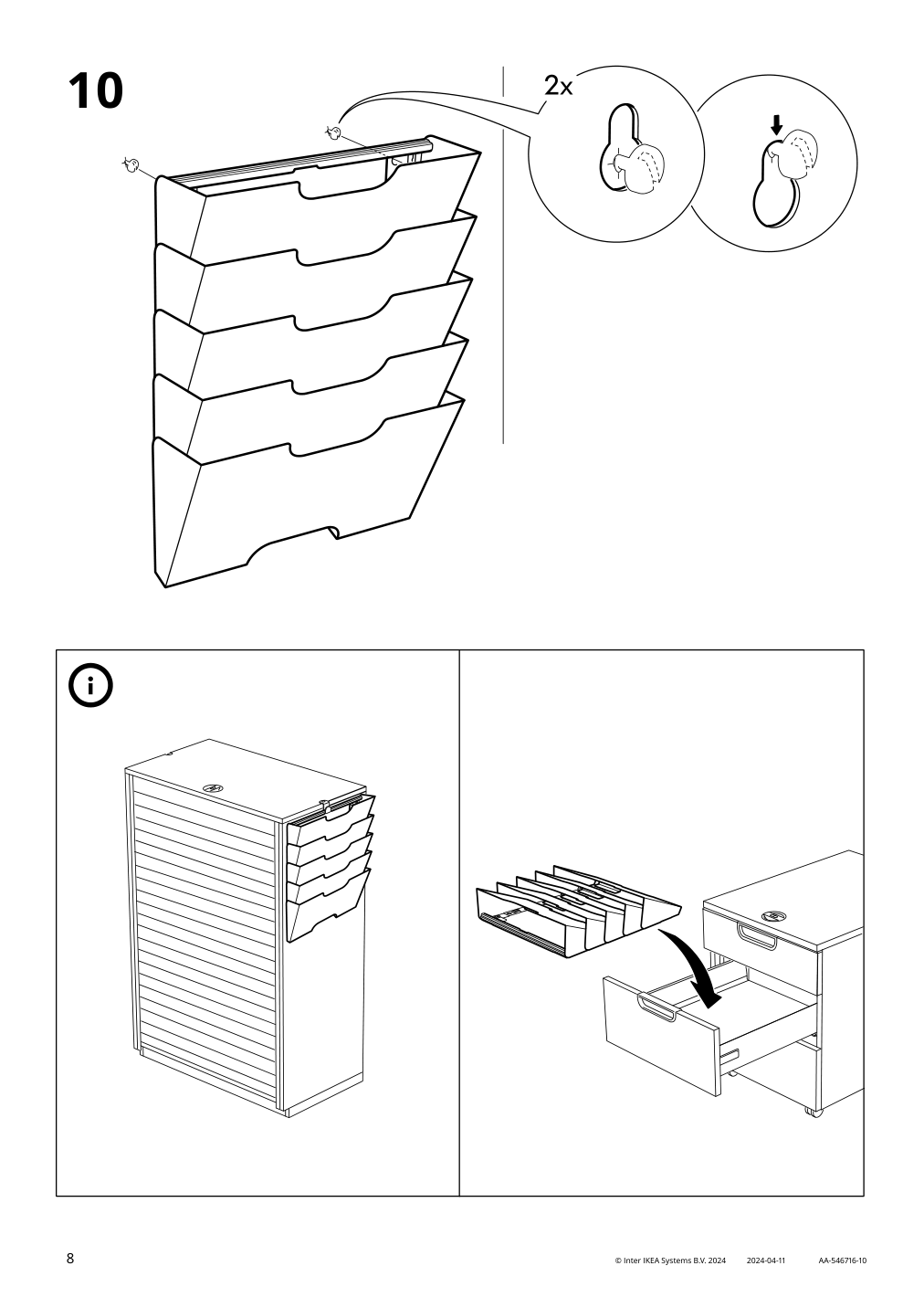 Assembly instructions for IKEA Kvissle wall magazine rack white | Page 8 - IKEA KVISSLE wall magazine rack 901.980.30