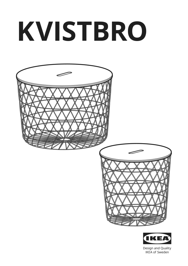 Assembly instructions for IKEA Kvistbro storage table white | Page 1 - IKEA KVISTBRO storage table 303.494.52