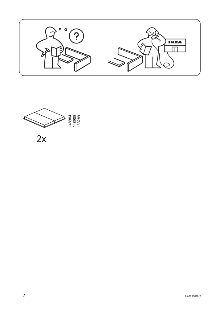 Assembly instructions for IKEA Kvistbro storage table white | Page 2 - IKEA KVISTBRO storage table 303.494.52