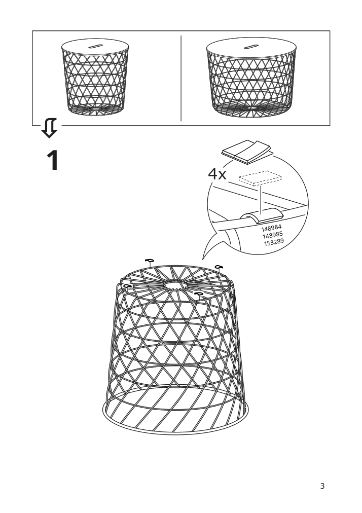 Assembly instructions for IKEA Kvistbro storage table white | Page 3 - IKEA KVISTBRO storage table 303.494.52