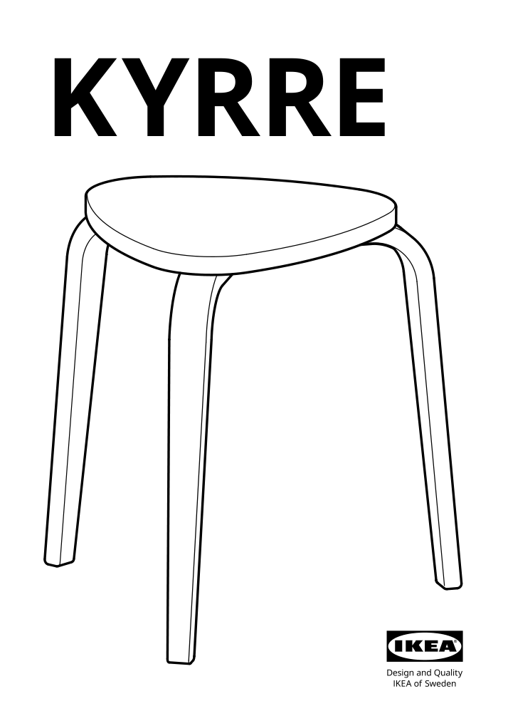 Assembly instructions for IKEA Kyrre stool birch | Page 1 - IKEA KYRRE stool, set of 2 593.998.04