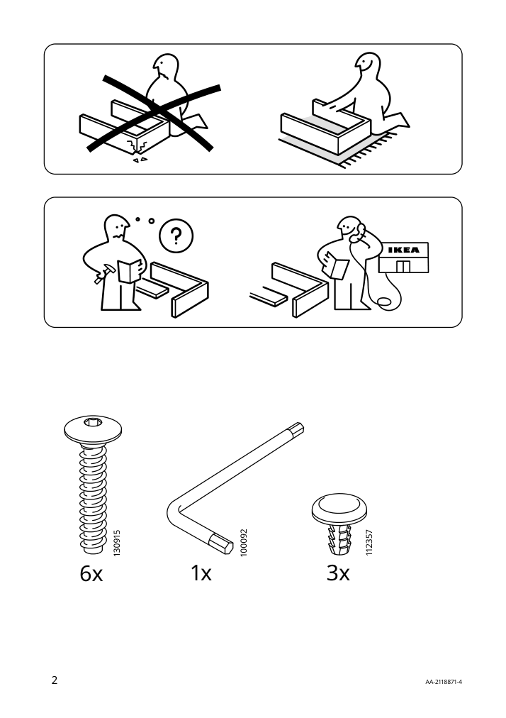 Assembly instructions for IKEA Kyrre stool birch | Page 2 - IKEA KYRRE stool, set of 2 593.998.04