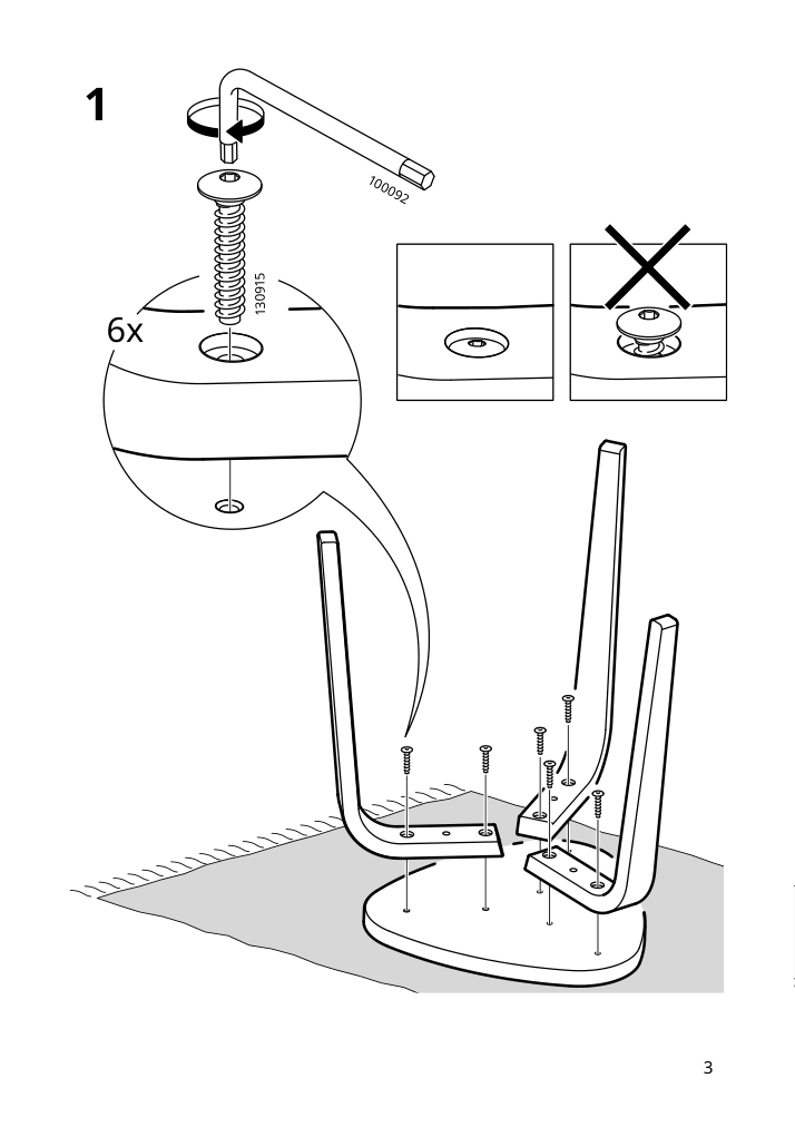 Assembly instructions for IKEA Kyrre stool birch | Page 3 - IKEA KYRRE stool, set of 2 593.998.04