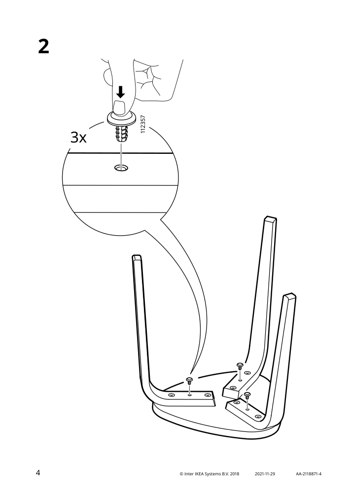 Assembly instructions for IKEA Kyrre stool birch | Page 4 - IKEA KYRRE stool, set of 2 593.998.04