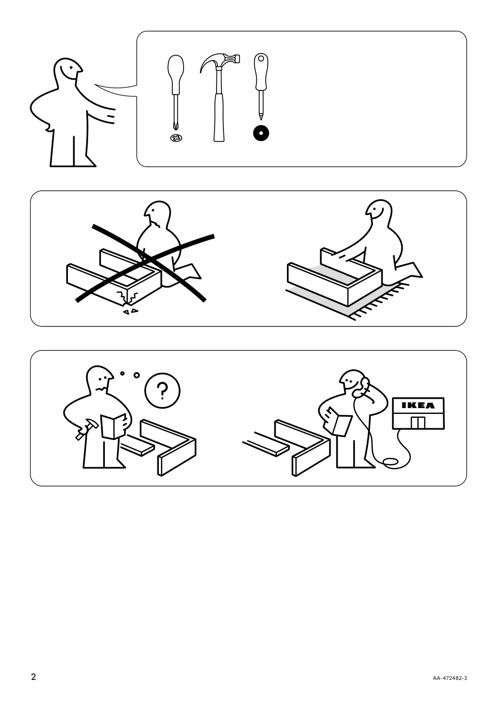 Assembly instructions for IKEA Lack coffee table black brown | Page 2 - IKEA LACK coffee table 401.042.94