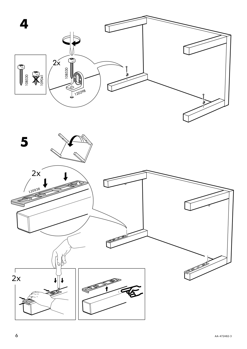 Assembly instructions for IKEA Lack coffee table black brown | Page 6 - IKEA LACK coffee table 401.042.94