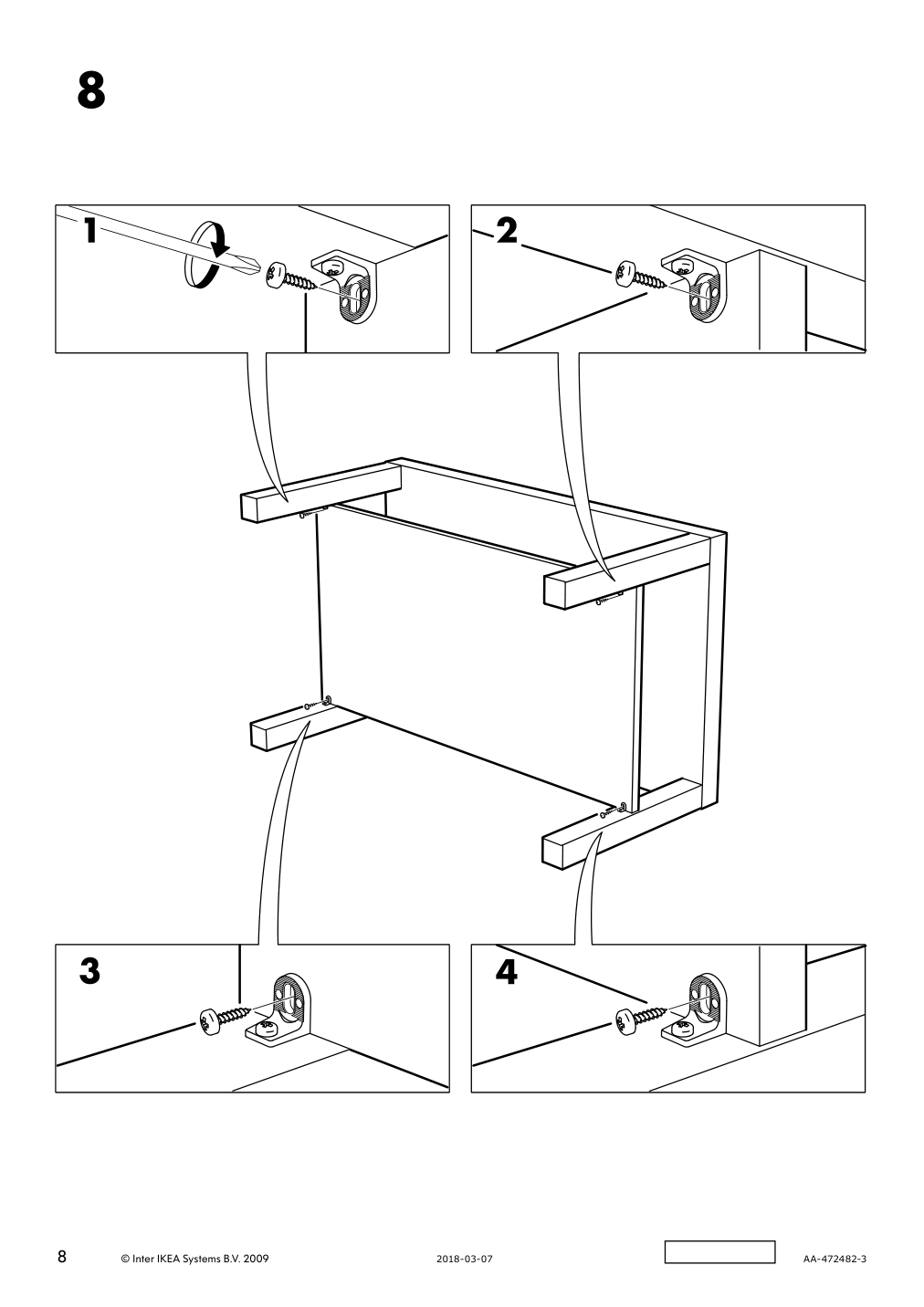 Assembly instructions for IKEA Lack coffee table black brown | Page 8 - IKEA LACK coffee table 401.042.94