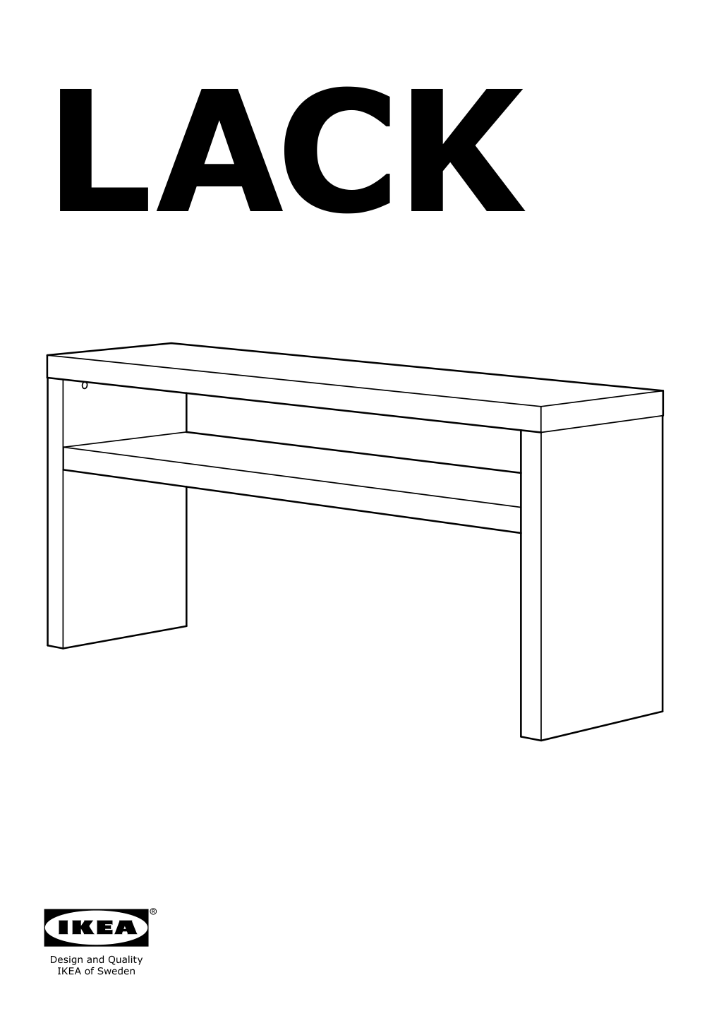 Assembly instructions for IKEA Lack console table black brown | Page 1 - IKEA LACK console table 105.743.52