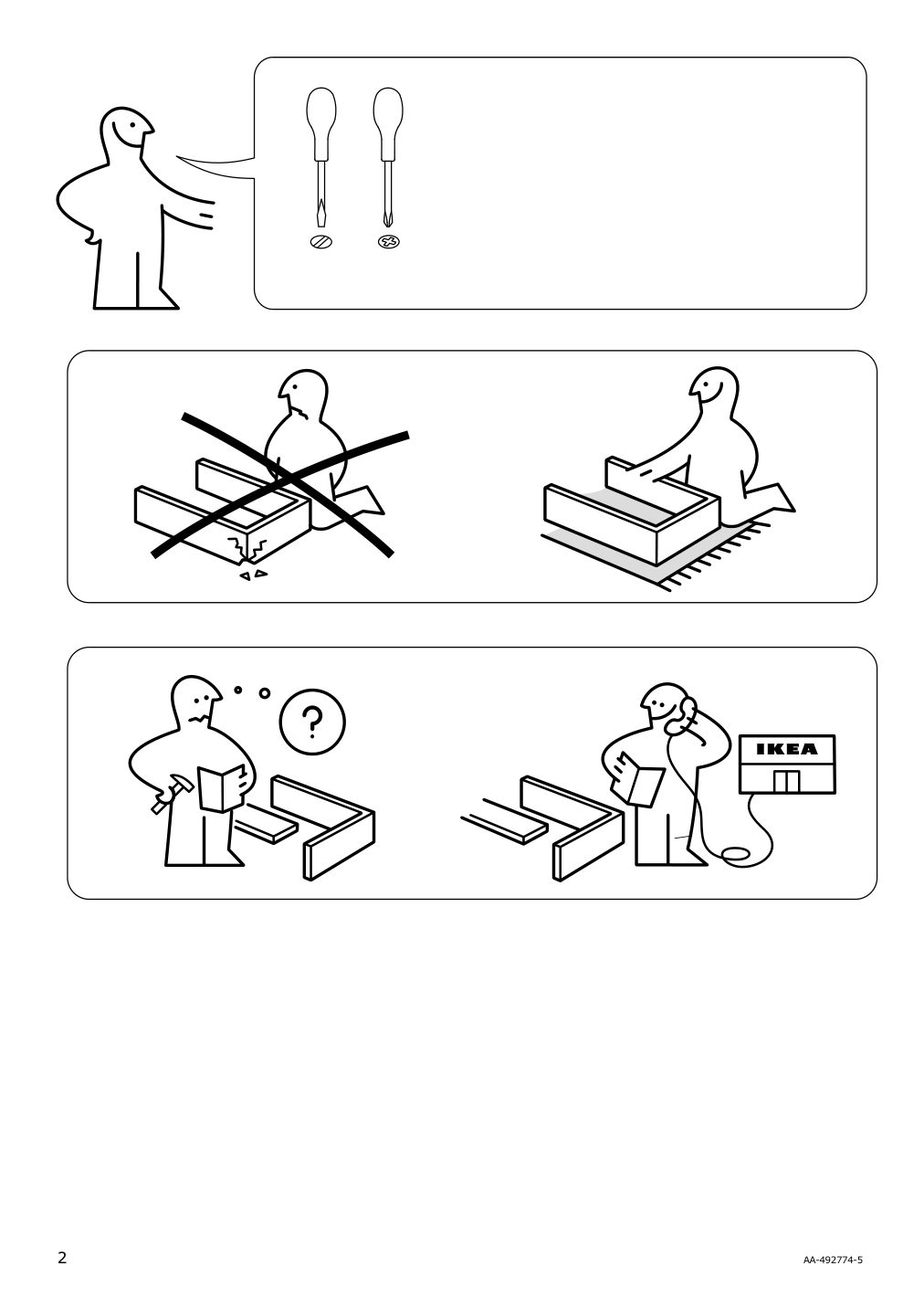 Assembly instructions for IKEA Lack console table black brown | Page 2 - IKEA LACK console table 105.743.52