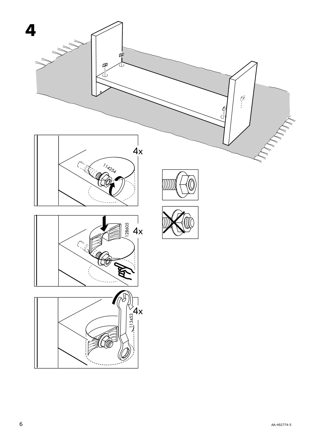 Assembly instructions for IKEA Lack console table black brown | Page 6 - IKEA LACK console table 105.743.52