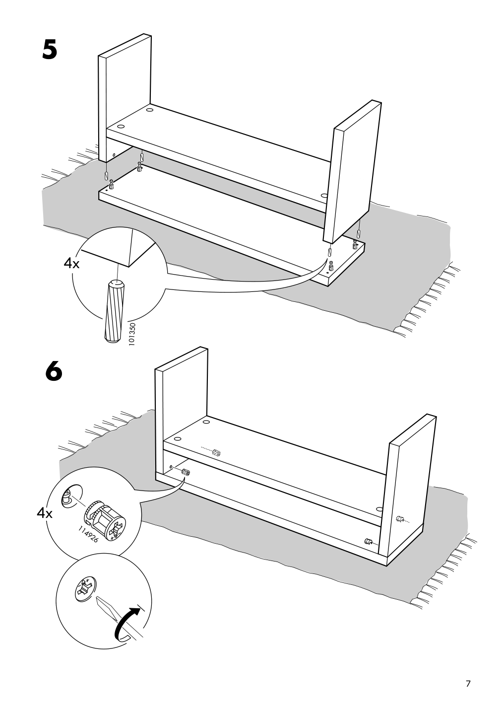 Assembly instructions for IKEA Lack console table black brown | Page 7 - IKEA LACK console table 105.743.52