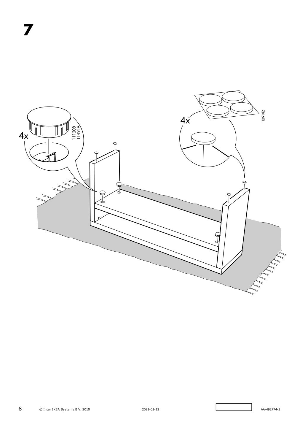 Assembly instructions for IKEA Lack console table black brown | Page 8 - IKEA LACK console table 105.743.52