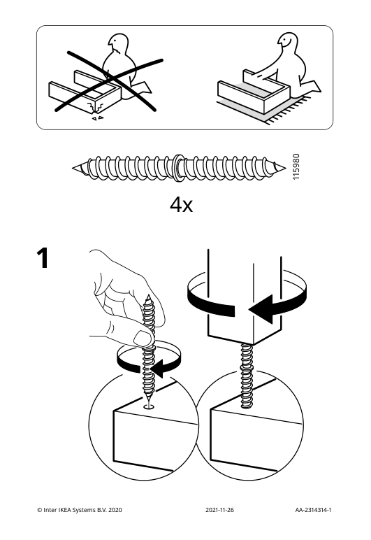 Assembly instructions for IKEA Lack side table white | Page 1 - IKEA LACK side table 304.499.08