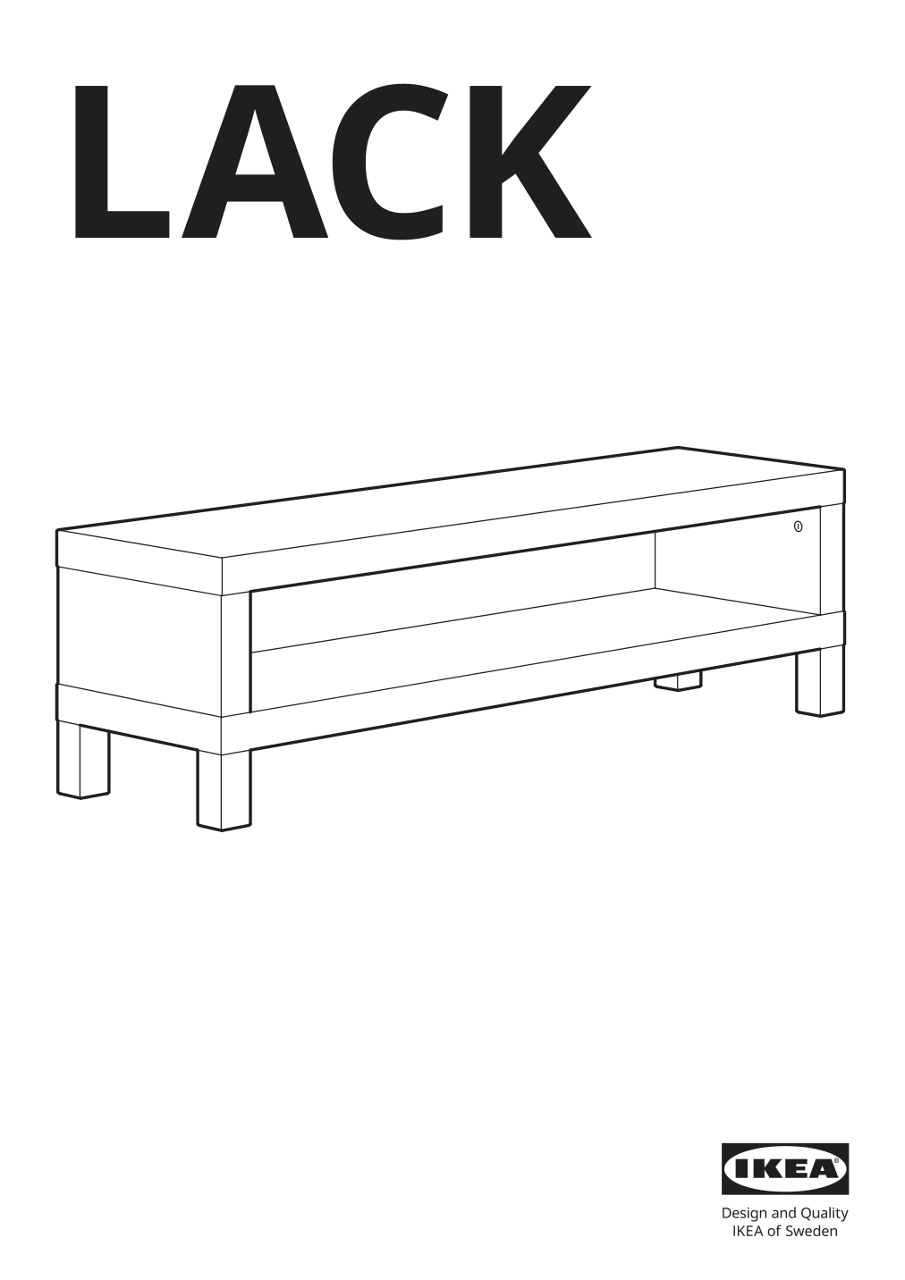 Assembly instructions for IKEA Lack tv unit black brown | Page 1 - IKEA LACK TV unit 204.989.37