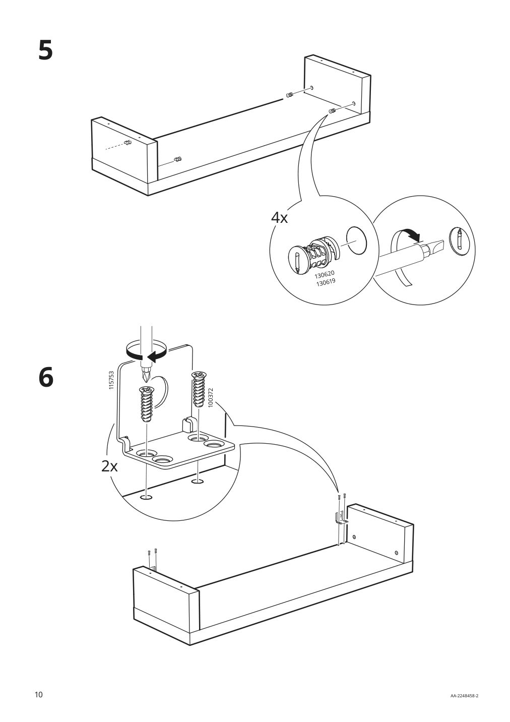 Assembly instructions for IKEA Lack tv unit black brown | Page 10 - IKEA LACK TV unit 204.989.37