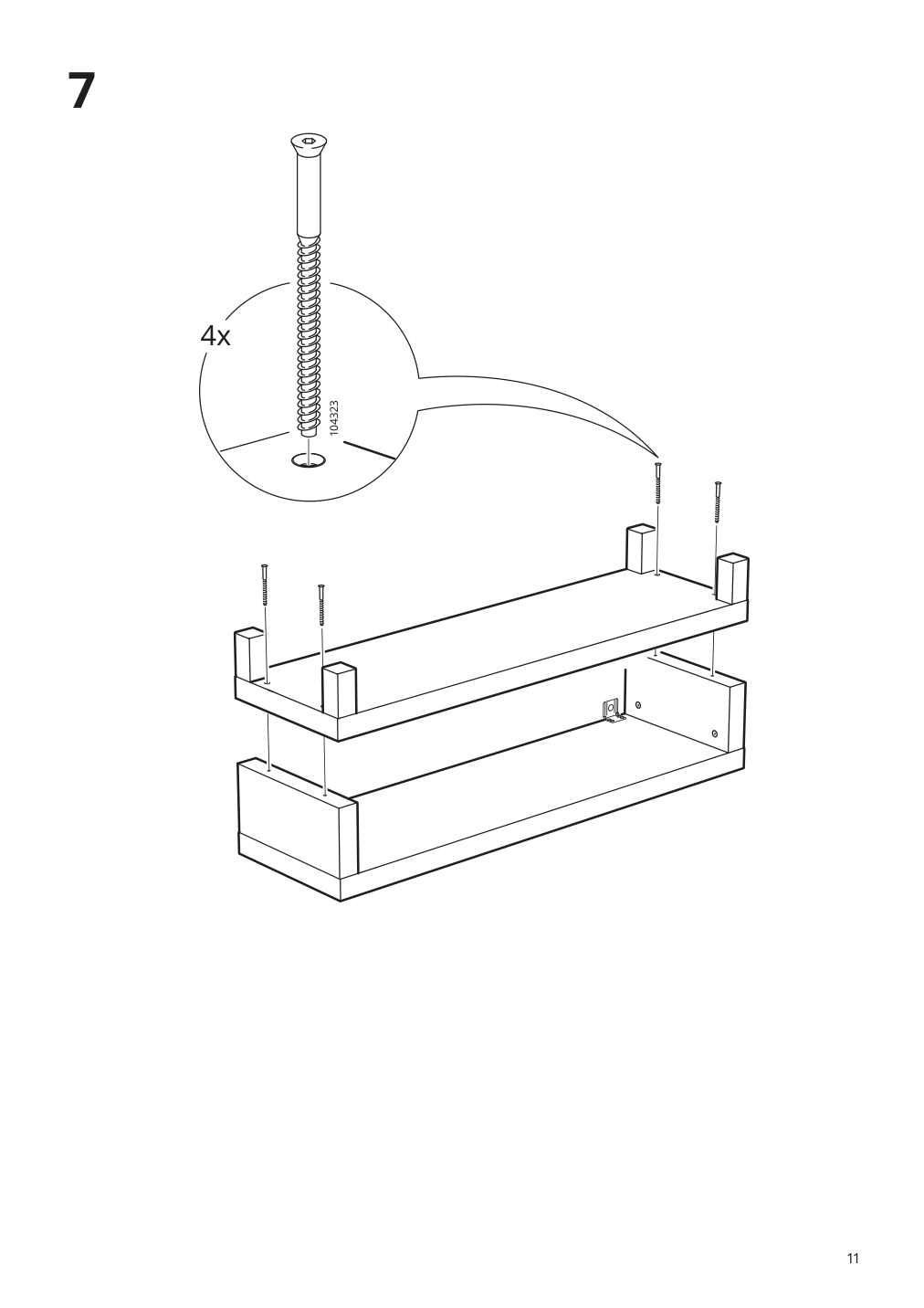 Assembly instructions for IKEA Lack tv unit black brown | Page 11 - IKEA LACK TV unit 204.989.37