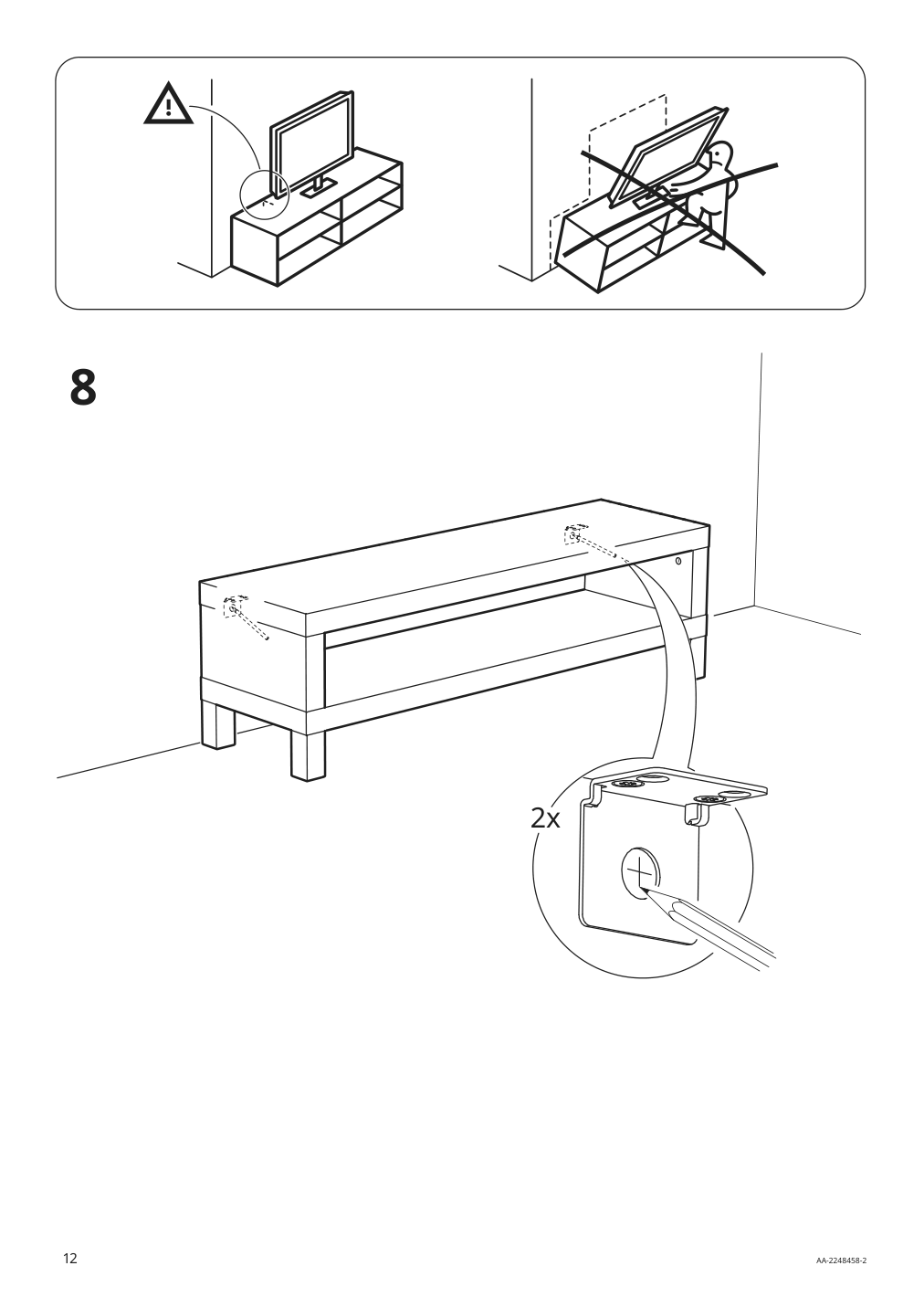 Assembly instructions for IKEA Lack tv unit black brown | Page 12 - IKEA LACK TV unit 204.989.37