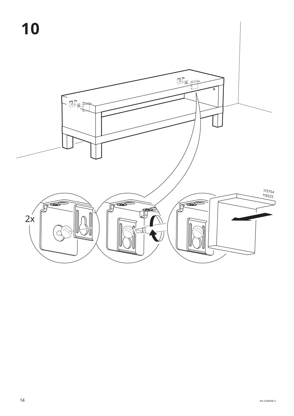 Assembly instructions for IKEA Lack tv unit black brown | Page 14 - IKEA LACK TV unit 204.989.37