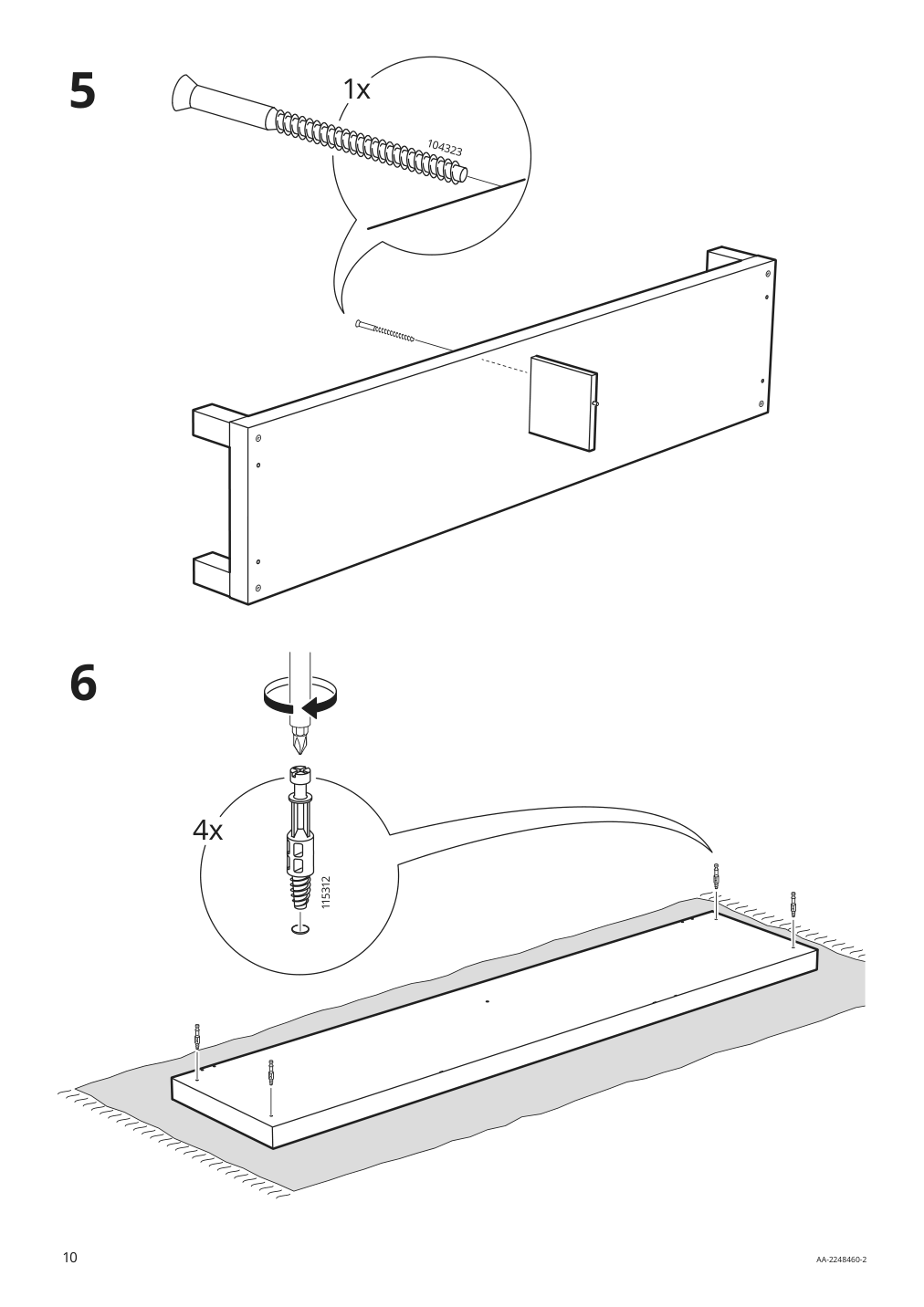 Assembly instructions for IKEA Lack tv unit black brown | Page 10 - IKEA LACK TV unit 605.660.62