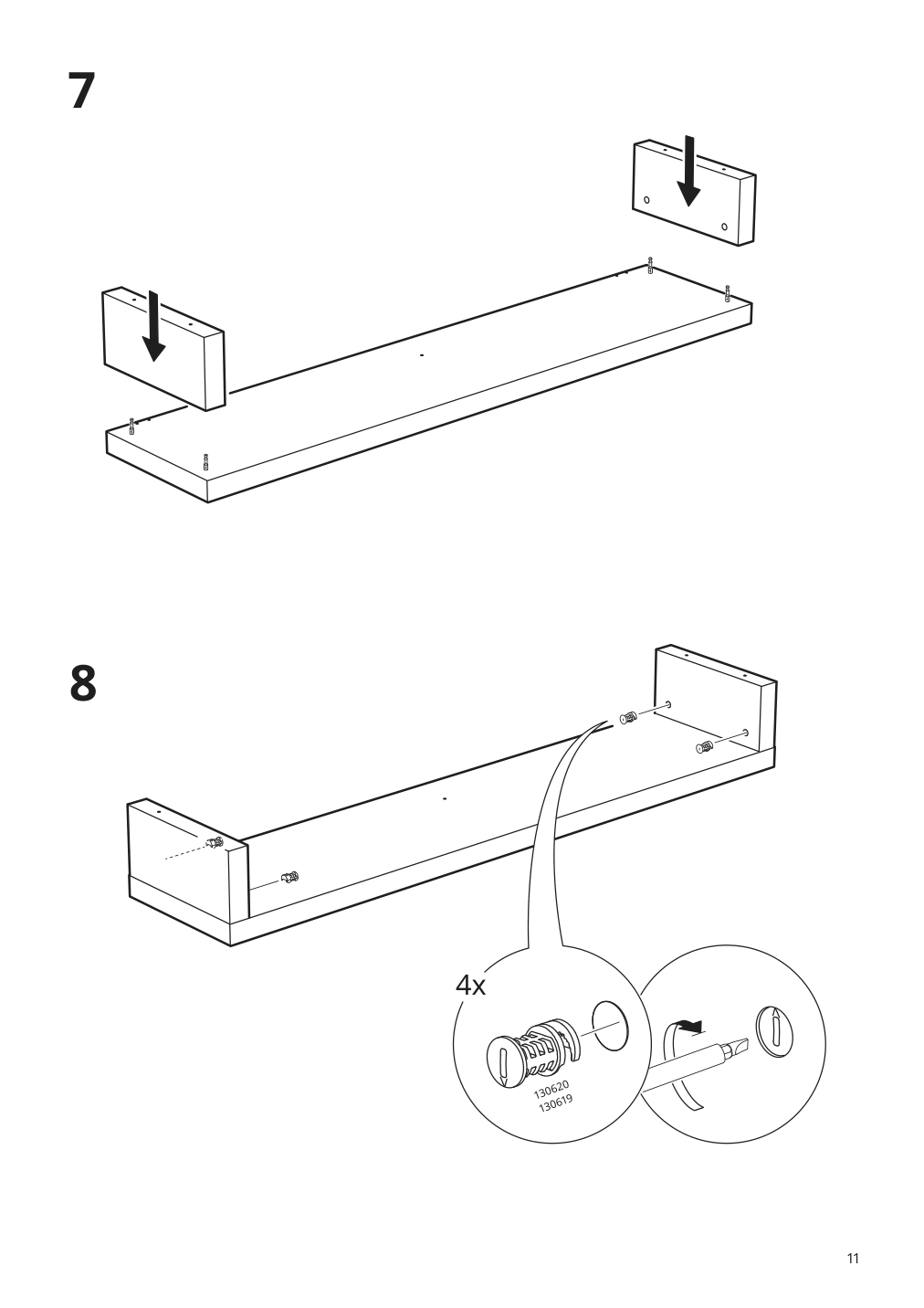 Assembly instructions for IKEA Lack tv unit black brown | Page 11 - IKEA LACK TV unit 605.660.62