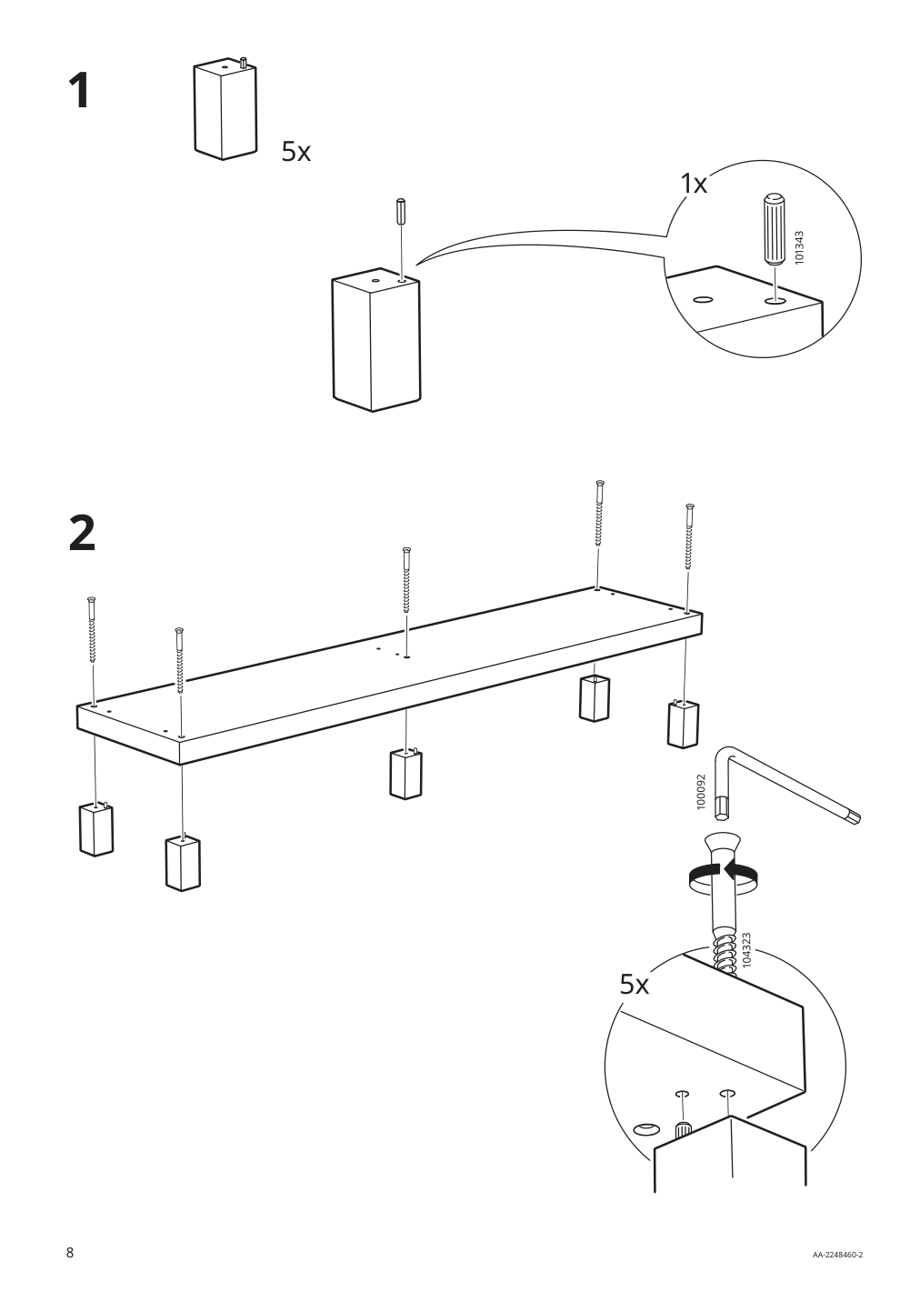 Assembly instructions for IKEA Lack tv unit black brown | Page 8 - IKEA LACK TV unit 605.660.62