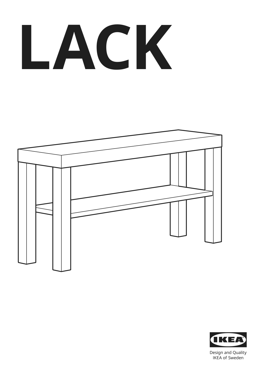 Assembly instructions for IKEA Lack tv unit black | Page 1 - IKEA LACK TV unit 902.432.97